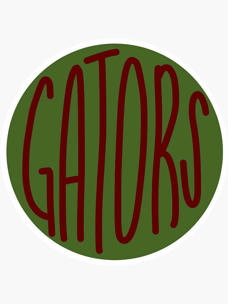 "Satsuma Gators" Sticker by Maslynngs Redbubble
