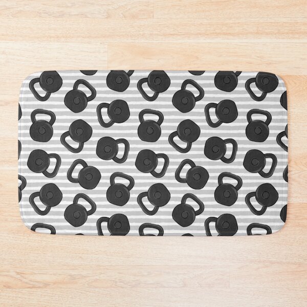 Item preview, kettlebells - grey stripes designed and sold by littlearrow.