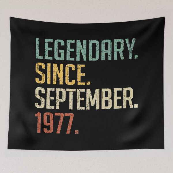 Item preview, Legendary Since September 1977 43rd Birthday Gift 43 Years Old Vintage September 1977 designed and sold by Takatv.