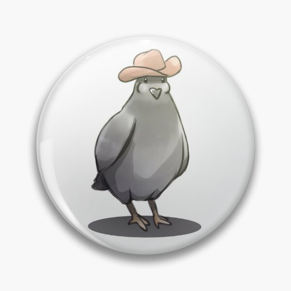 Kawaii Pigeon Pins And Buttons Redbubble - roblox pigeon hat