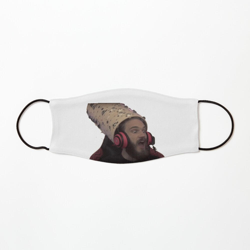 Pewdiepie Tambourine Hat Mask By Feckbrand Redbubble - roblox derp mask