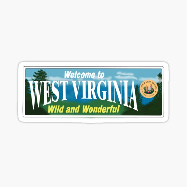 West Virginia Welcome Sign Sticker