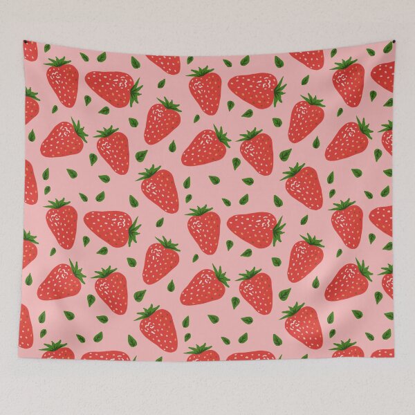 Artikelvorschau, Erdbeeren im Sommermuster entworfen und verkauft von Life Is Beautiful.