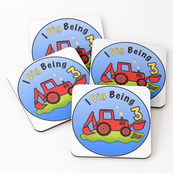 Item preview, I Dig Being 3 Digger Tractor Birthday Gift designed and sold by StickerArtwork.
