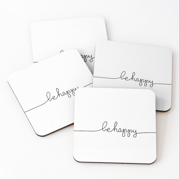 Item preview, Be Happy Cursive Print designed and sold by KlicKlac.