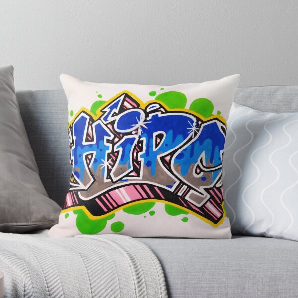 Hipo graffiti Throw Pillow