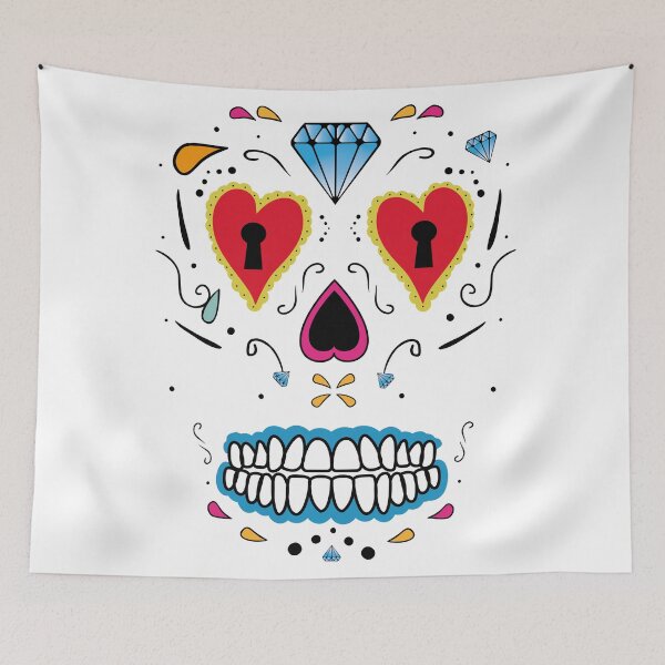 Item preview, Mexican Sugar skull face designed and sold by DESPERATEANDY.