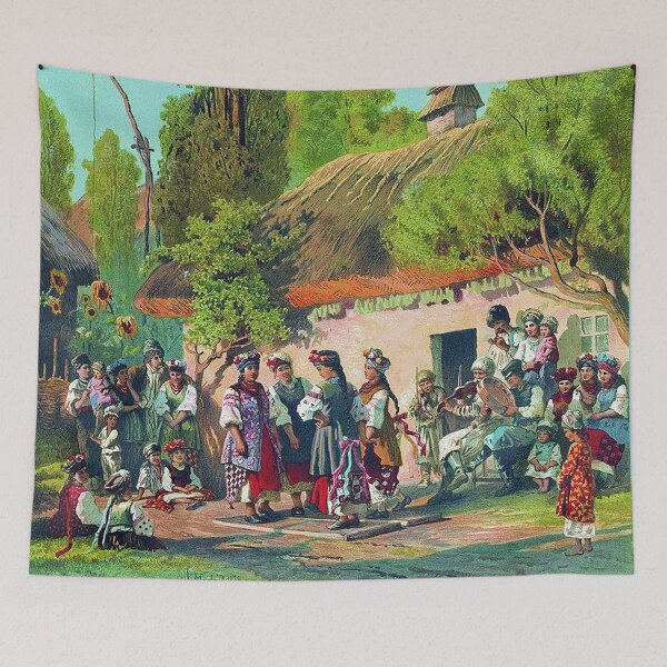 Item preview, Sunday Evening in the Village - Konstantin Makovsky - 1879 designed and sold by CJET.