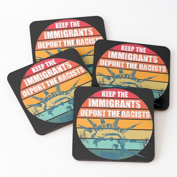 Item preview, Keep the Immigrants, Deport The Racists Distressed Retro Sunset  designed and sold by Michelle  Brewster.