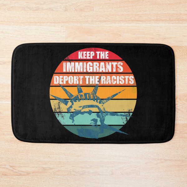 Item preview, Keep the Immigrants, Deport The Racists Distressed Retro Sunset  designed and sold by Michelle  Brewster.