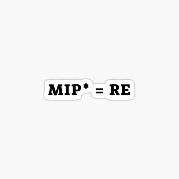 MIP* = RE Quantum Computing Sticker