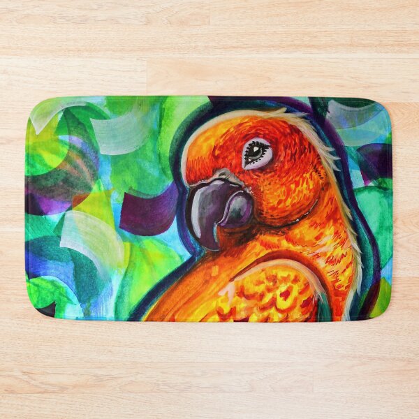 Item preview, Sunny Day, Sun Conure, Watercolor Conure, Cute Conure, Orange bird Watercolor Painting - Art by Cassandra designed and sold by Art-By-Cass.