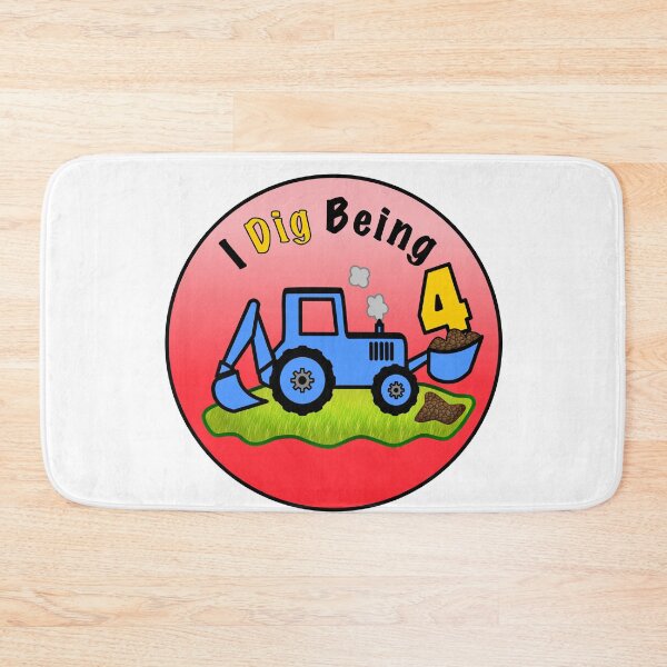 Item preview, Birthday Decal I Dig Being 4 Digger Tractor Birthday Gift designed and sold by StickerArtwork.