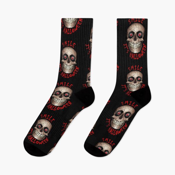 Item preview, Happy Halloween. Smile Its Halloween Cracked Skull with Toothy Grin and Piercing Eyes! designed and sold by UrTops.