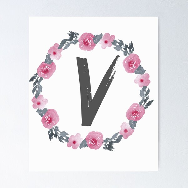 Item preview, Floral Wreath That Starts With The Letter "V" designed and sold by Lifestylenoise.