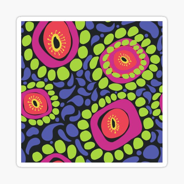 Neon flowers Sticker