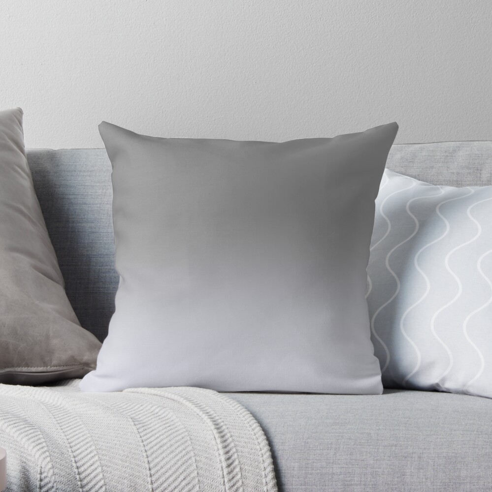 Ombre Grey Throw Pillow