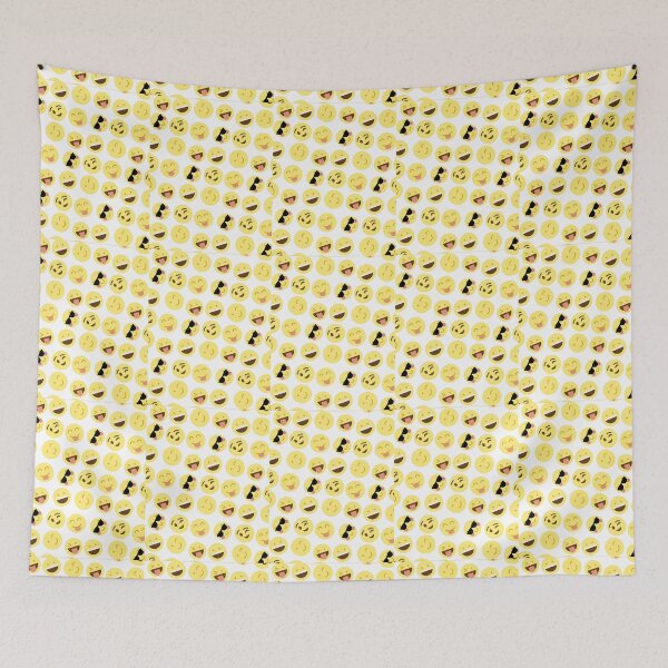 Item preview,   Basic white Mood faces emojis yellow pattern gift design designed and sold by Michael Schmidt.