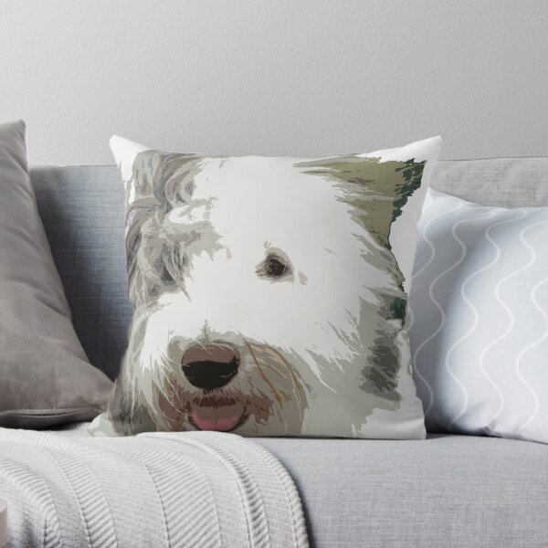 Old English Sheepdog Throw Pillow