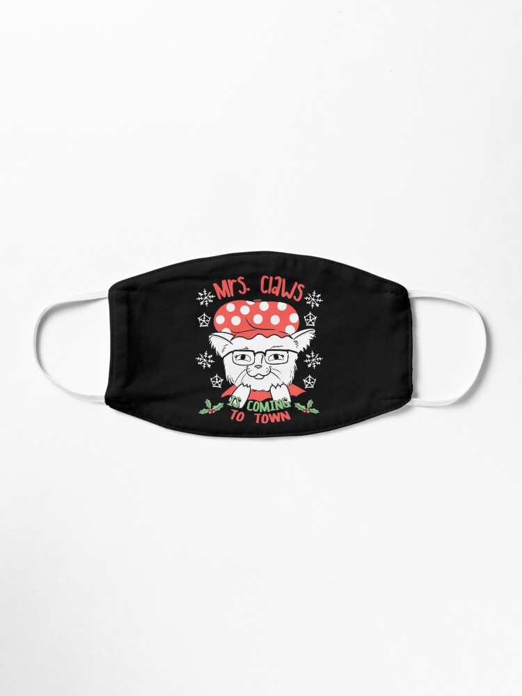Alternate view of Mrs Santa Claws Cat | Christmas Kitty Mask