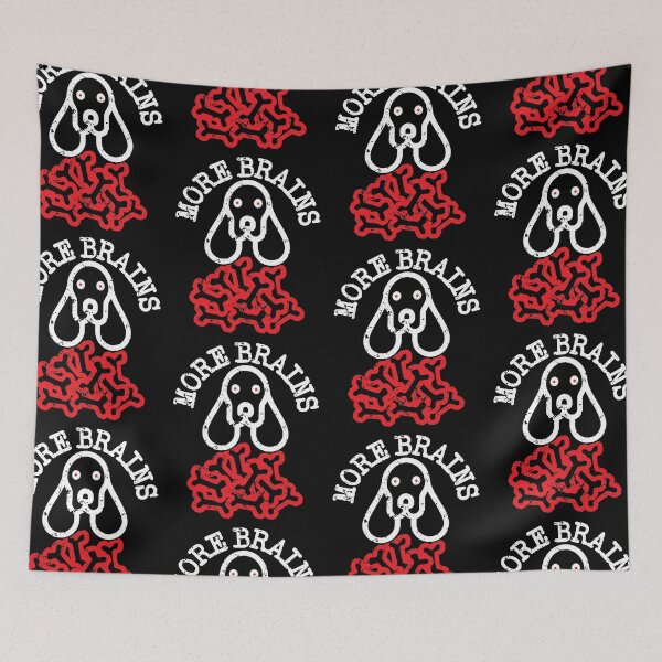 Item preview, More Brains Zombie English Cocker Spaniel Red Bones Halloween designed and sold by GravitiTees.