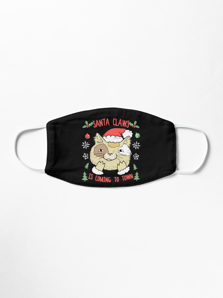 Alternate view of Santa Claws Cat | Christmas Kitty Mask