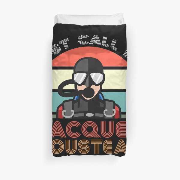 Housse De Couette Jacques Cousteau Par Thechazcav Redbubble
