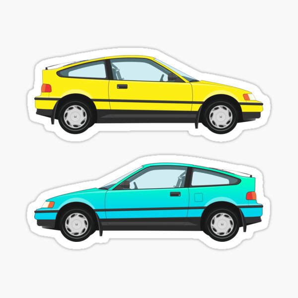 Honda Civic CR-X Two-fer (More colors!) Sticker