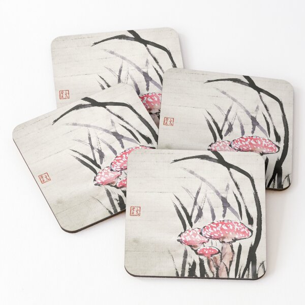 Item preview, Sumi-e Mushrooms designed and sold by pho-cough.
