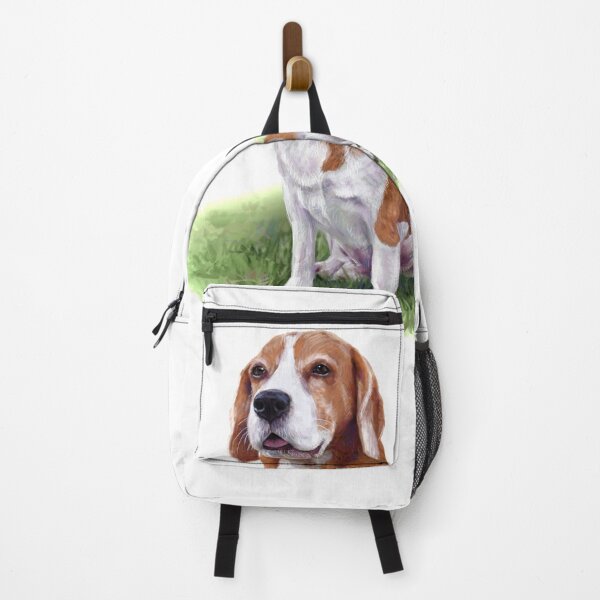 Item preview, Beagle dog sitting on green yard, digital painting designed and sold by hadkhanong.