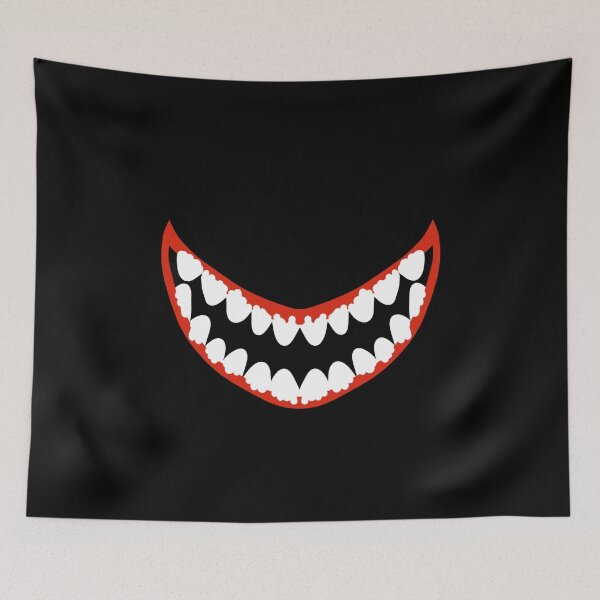 Item preview, Cheshire Cat Shark Jaw Wolf Dog Dentist Appointment Textile Pattern designed and sold by SeaNympth.