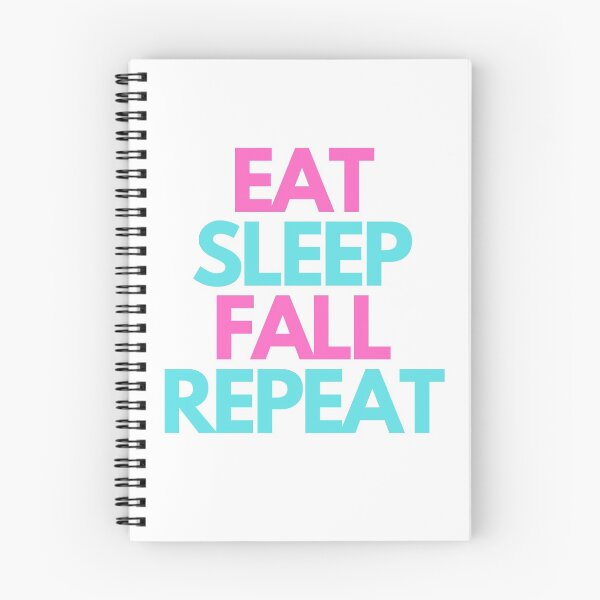 Item preview, Eat, sleep, fall repeat - pink and aqua green designed and sold by simplysharon.