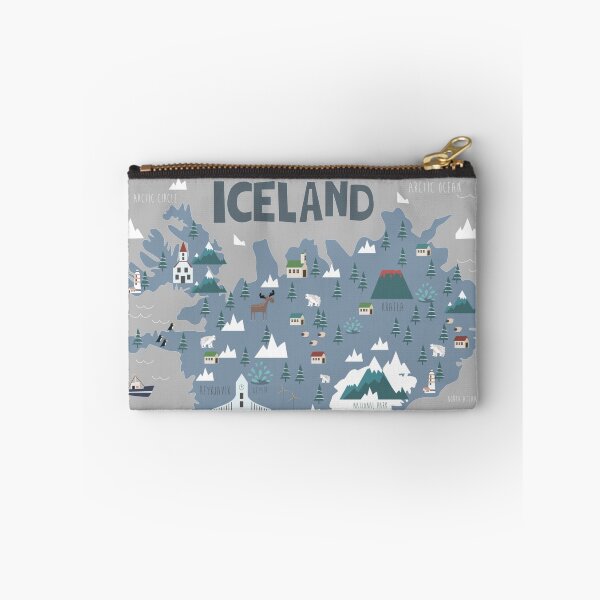 Item preview, ICELAND illustrated map designed and sold by Trio's Stuff.