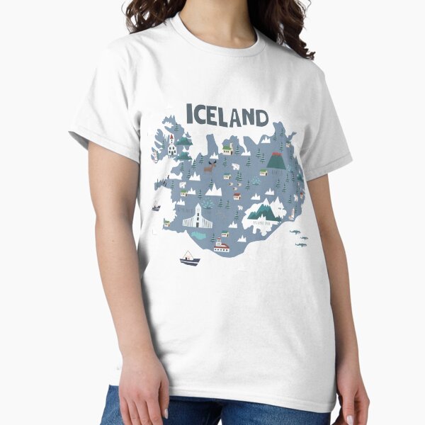 Item preview, ICELAND illustrated map designed and sold by Trio's Stuff.