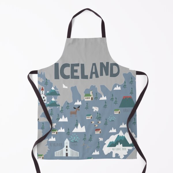 Item preview, ICELAND illustrated map designed and sold by Trio's Stuff.