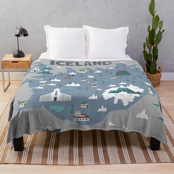 Item preview, ICELAND illustrated map designed and sold by Trio's Stuff.