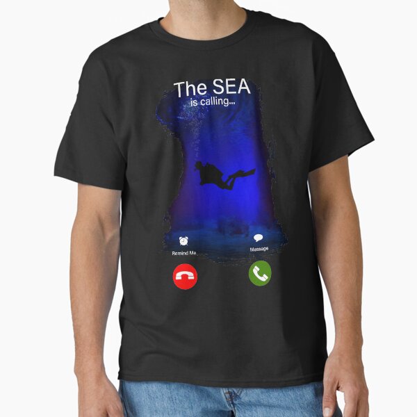 Item preview, The Sea is Calling for Scuba Divers, Funny Quotes designed and sold by Poloy.