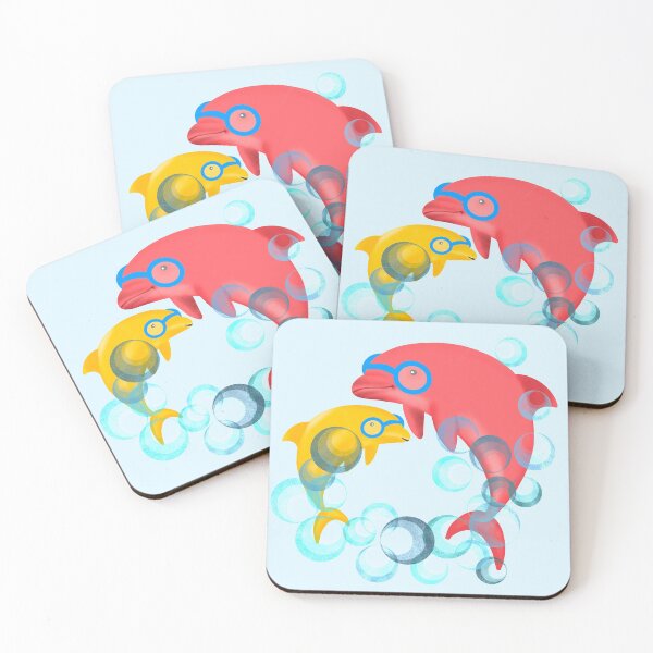 Item preview, Golden and Red dolphin pattern designed and sold by Aerithcloud01.