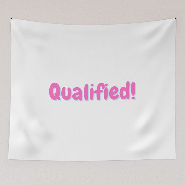 Item preview, Qualified! - pink with aqua green shadow designed and sold by simplysharon.