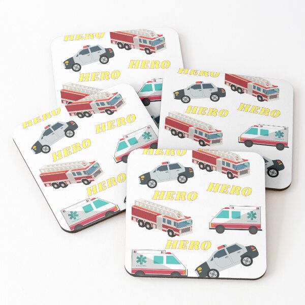 Item preview,  Hero Firefighters,Police and Medics Kids Pattern designed and sold by Samsdesignshop.