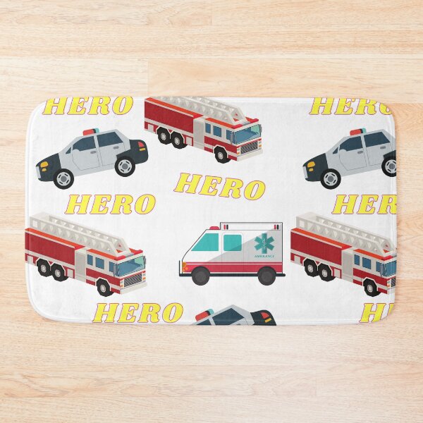 Item preview,  Hero Firefighters,Police and Medics Kids Pattern designed and sold by Samsdesignshop.