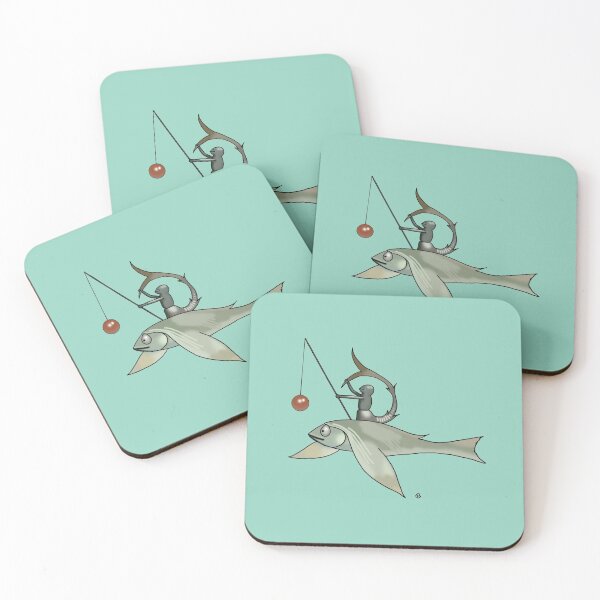 Item preview, Knight mermaid on flying fish designed and sold by kassandra369.