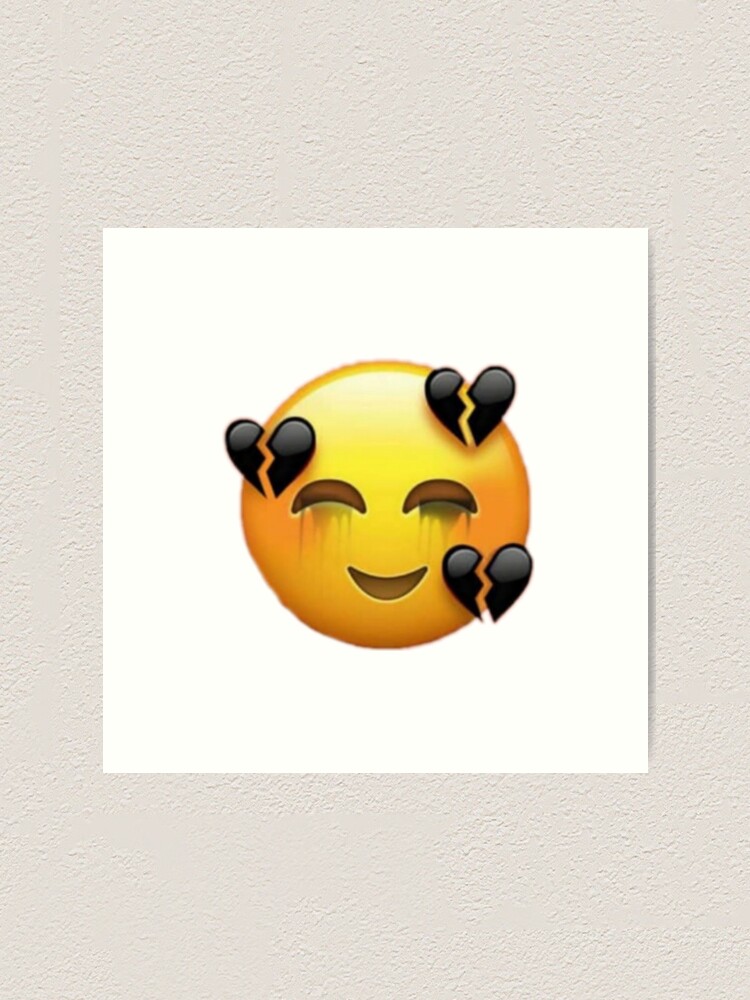 Emoji Black Broken Hearts