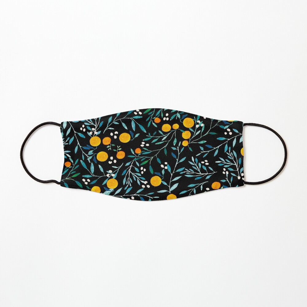 Oranges on Black Mask