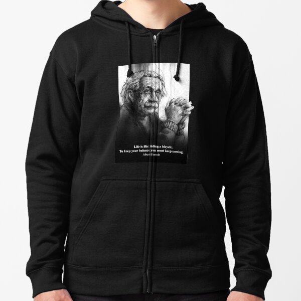 Albert Einstein Sudadera con capucha y cremallera