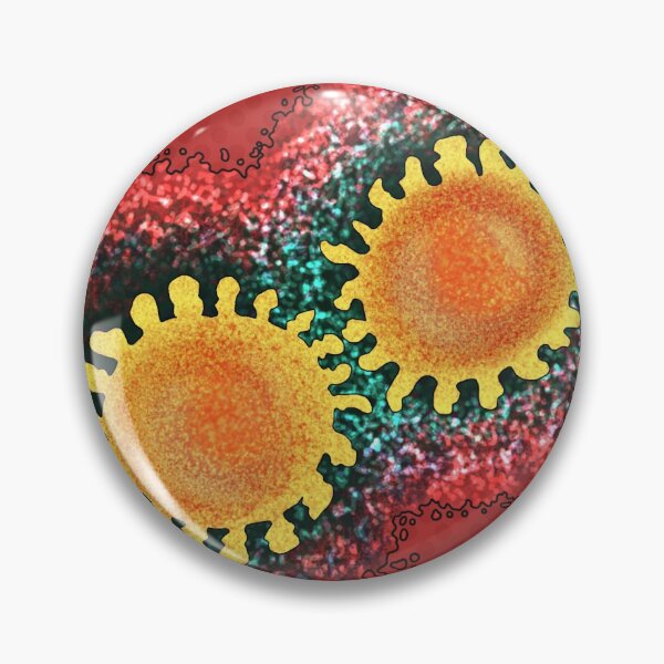 Item preview, SARS-COV-2 Microscope Illustration  designed and sold by UISredbubble.
