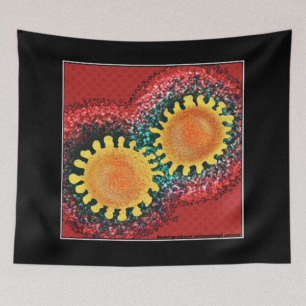 Item preview, SARS-COV-2 Microscope Illustration  designed and sold by UISredbubble.