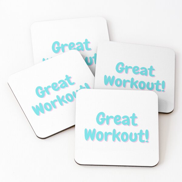 Item preview, Great Workout- aqua green with pink shadow designed and sold by simplysharon.