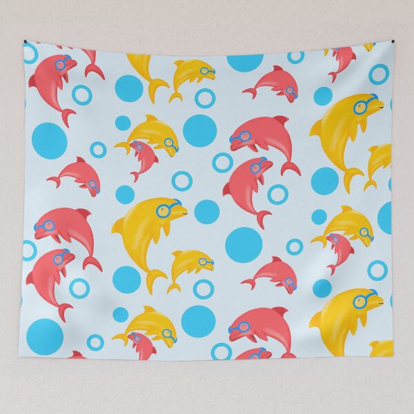 Item preview, Red dolphin pattern designed and sold by Aerithcloud01.