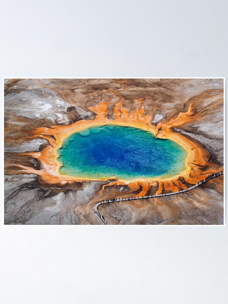 Alternate view of Grand Prismatic Spring - Aerial in Yellowstone Poster